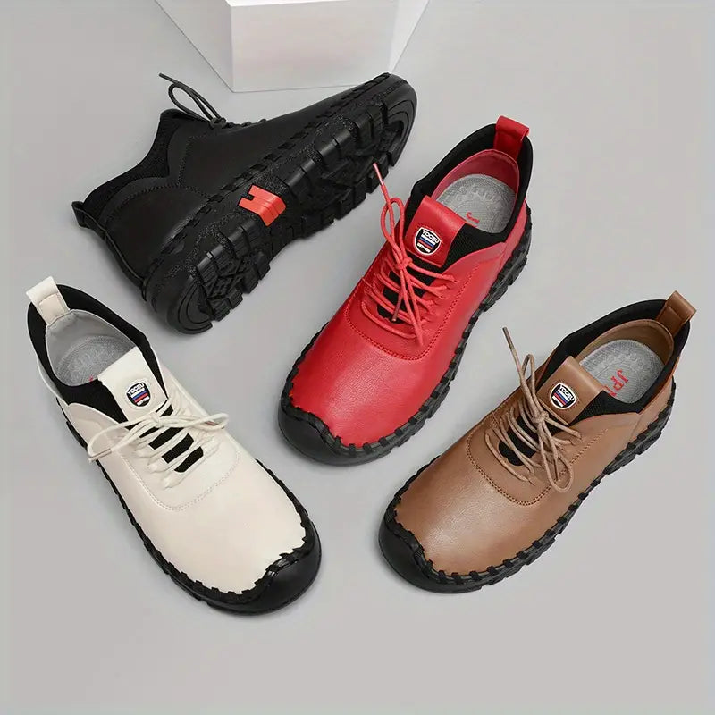 Women's Comfortable Waterproof Leather Sneaker Boots Shoes
