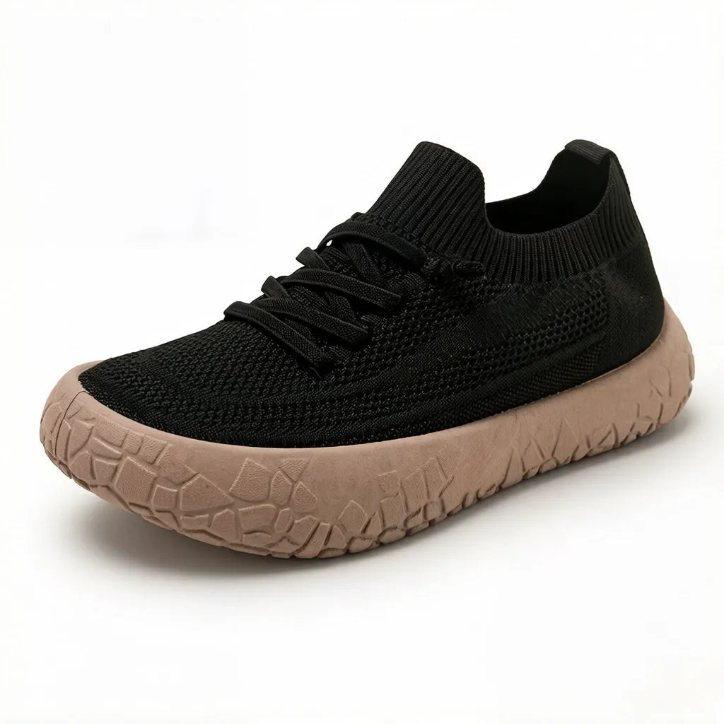 Women's Breathable Knit Casual Sneakers Slip‑on Walking Shoes for Wide & Swollen Feet