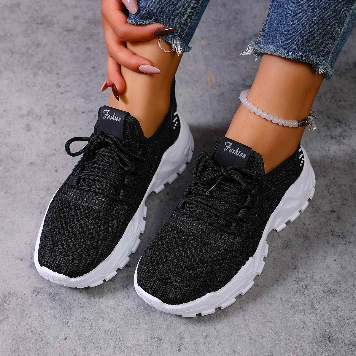 Women's Breathable Arch Support Orthopedic Trainers Platform Walking Sneakers