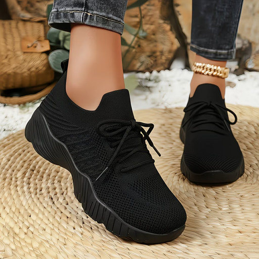 Women‘s Comfortable Mesh Lace-Up Sneakers Sports Shoes