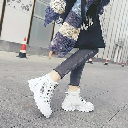 Women's Warm Plush Lined Sneakers Ankle Boots for Winter