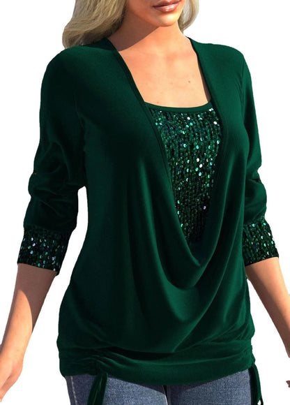 Sequins Long Sleeve Shirt
