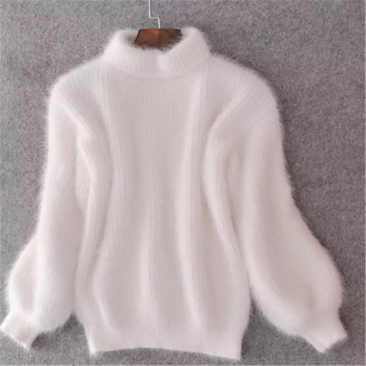 Loose Solid Color Knit Sweater - Vintage Sweater