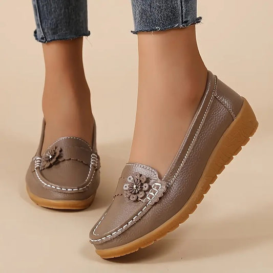 Women's Flower Decor Flat Loafers