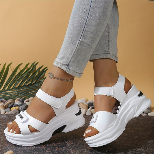 Summer New Casual Outdoor Fashionable Versatile Thick-Soled Wedge Beach Shoes