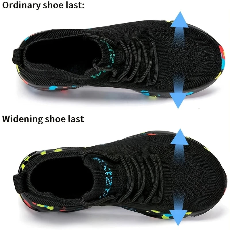 Plus-Size Wide Toe Box Lightweight&Breathable Sneakers Walking Shoes