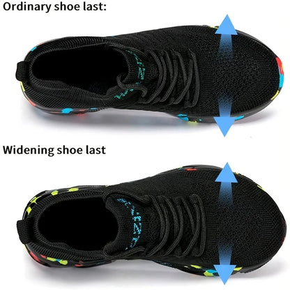 Plus-Size Wide Toe Box Lightweight&Breathable Sneakers Walking Shoes