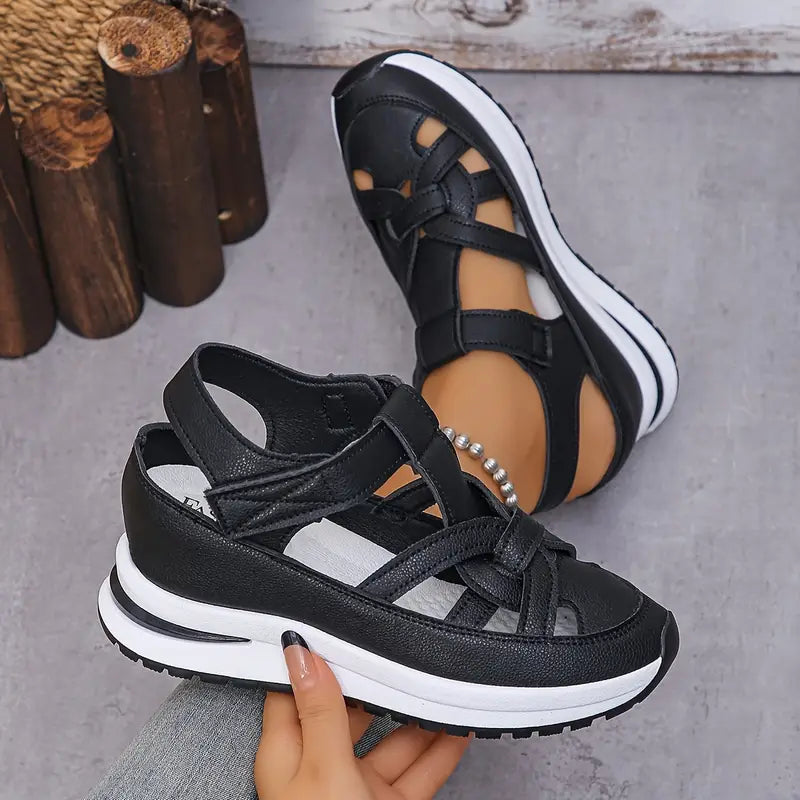 Women's Plus Size Breathable Cut-Out Platform Sports Sandals
