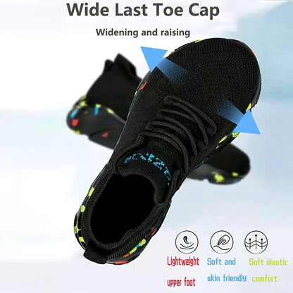 Plus-Size Wide Toe Box Lightweight&Breathable Sneakers Walking Shoes