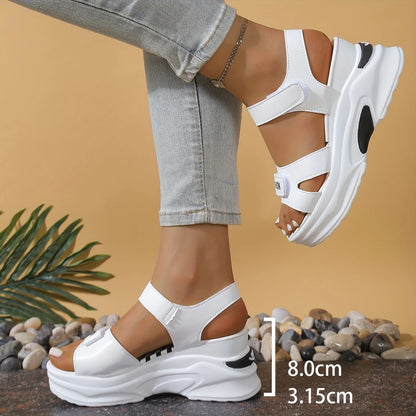 Summer New Casual Outdoor Fashionable Versatile Thick-Soled Wedge Beach Shoes