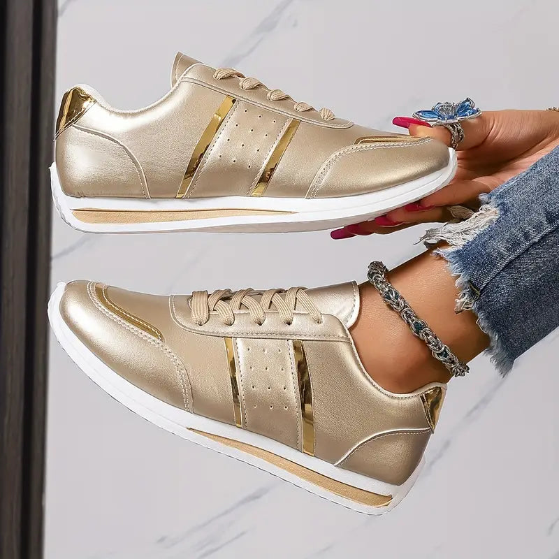 Women's Stylish and Elegant Lightweight Sneakers Lace-Up Shoes for All Seasons