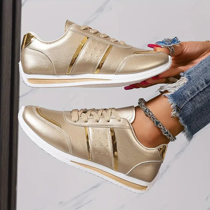 Women's Stylish and Elegant Lightweight Sneakers Lace-Up Shoes for All Seasons