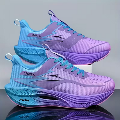Men‘s Lightweight Breathable Carbon Plate Technology Gradient Color Sneakers Running Shoes