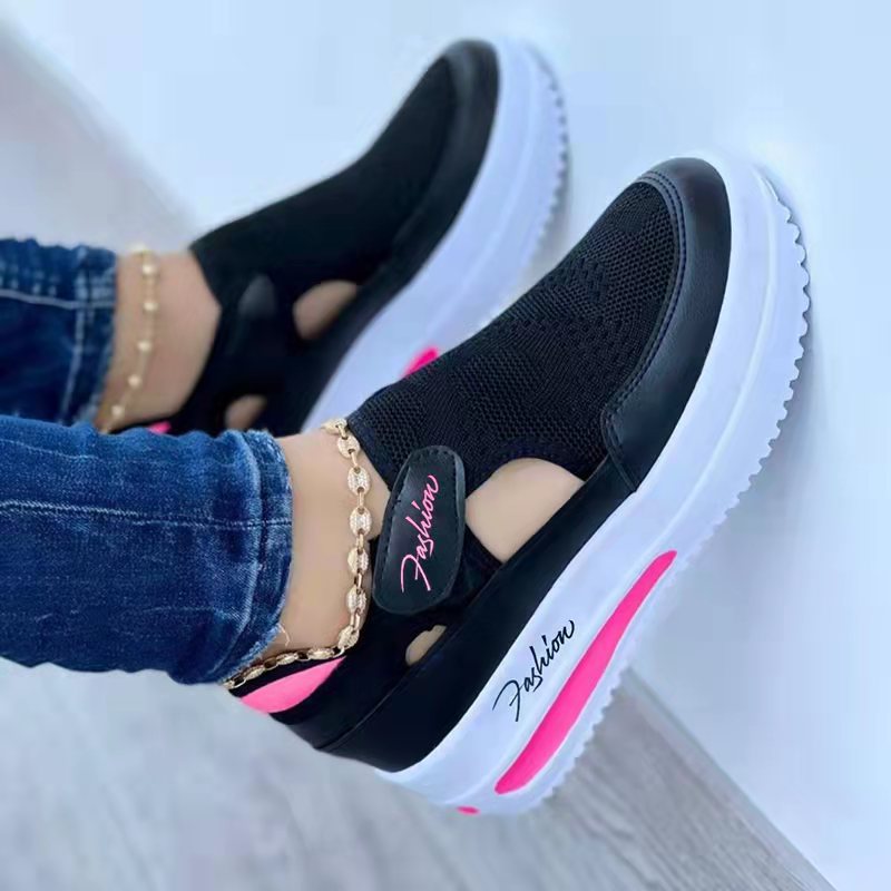 Women's Breathable Cut‑Out Platform Trainers Orthopaedic Cushioned Walking Shoes