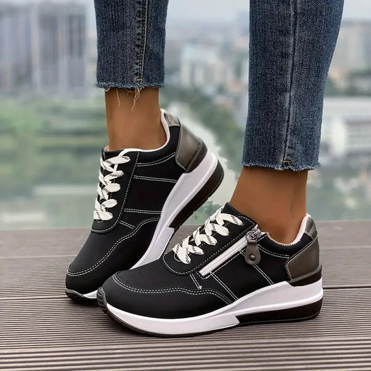 Women's Fashion Wedge Orthopedic Sneakers Outdoor Walking Trainers