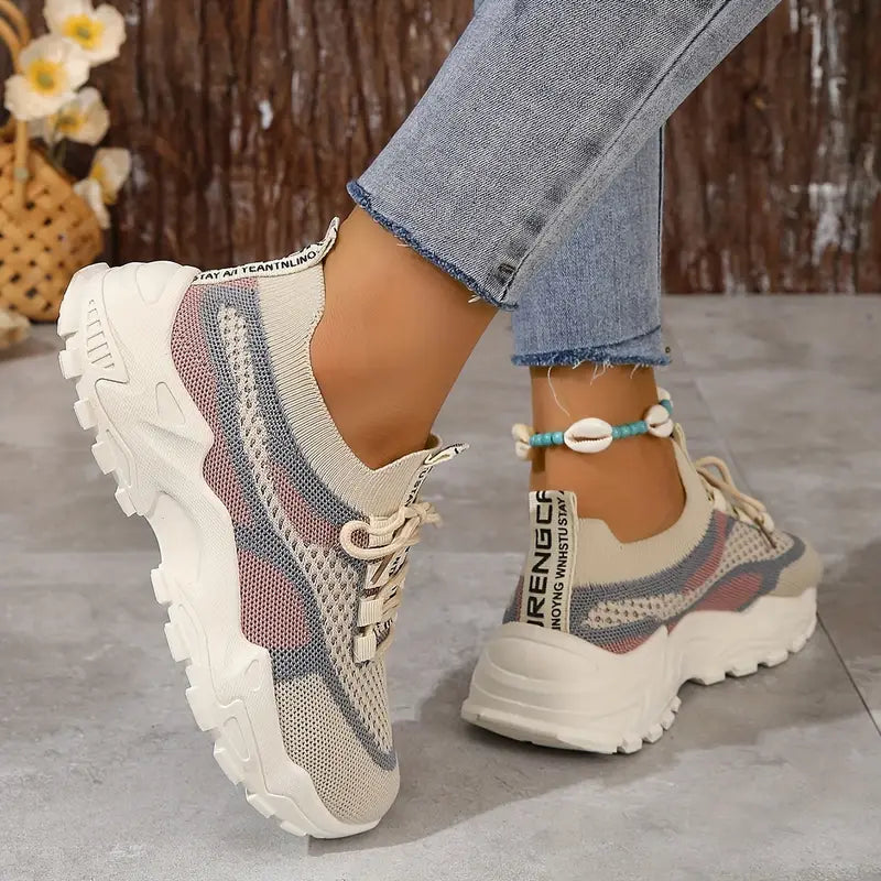 Women's Breathable Mesh Platform Sneakers