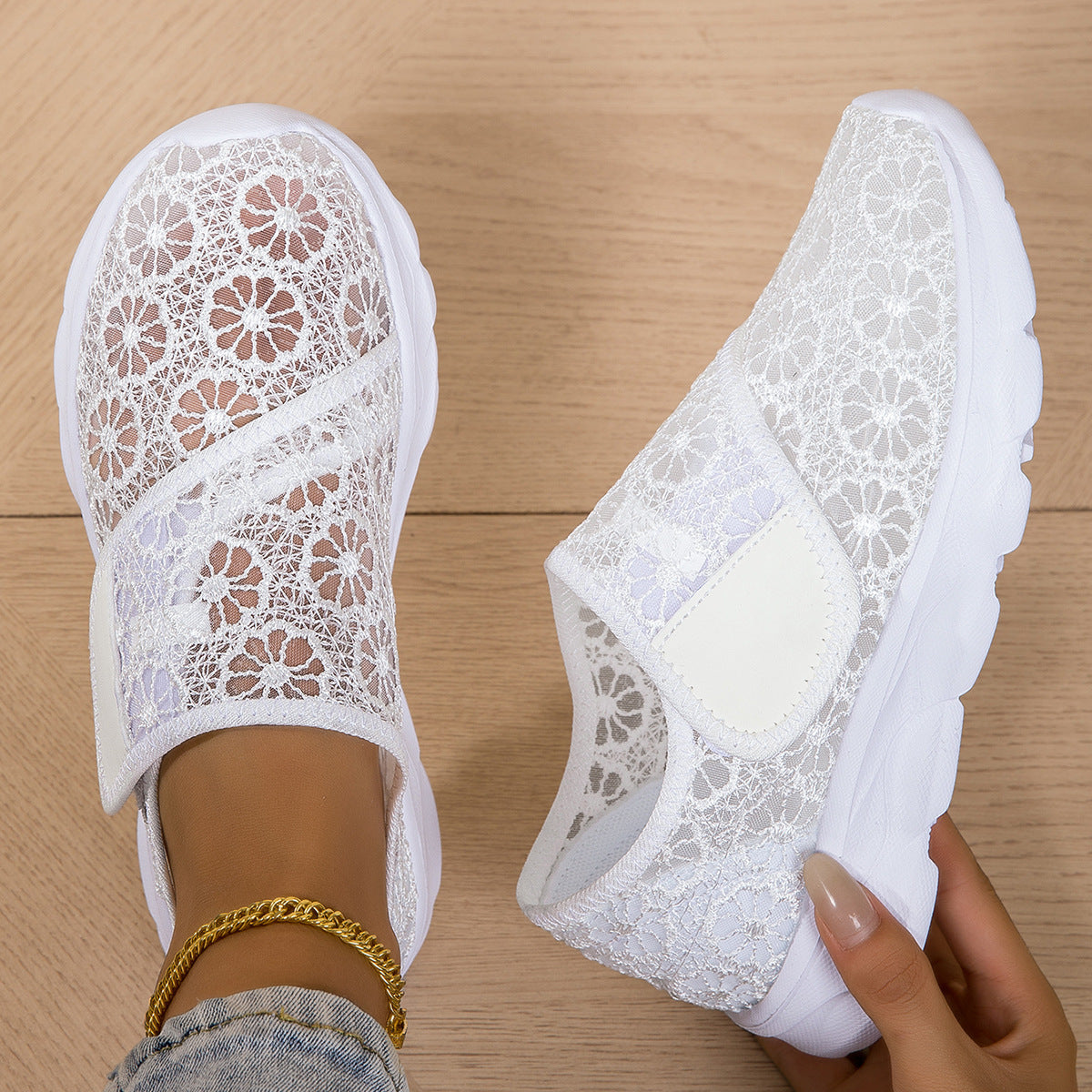 Women's Breathable Adjustable Orthopedic Sneakers for Wide & Swollen Feet