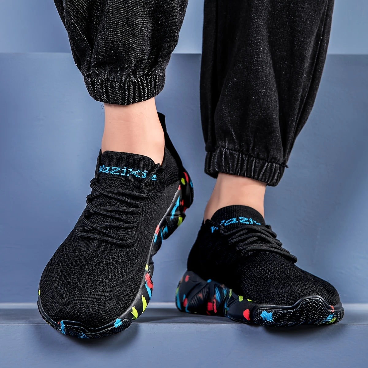 Plus-Size Wide Toe Box Lightweight&Breathable Sneakers Walking Shoes