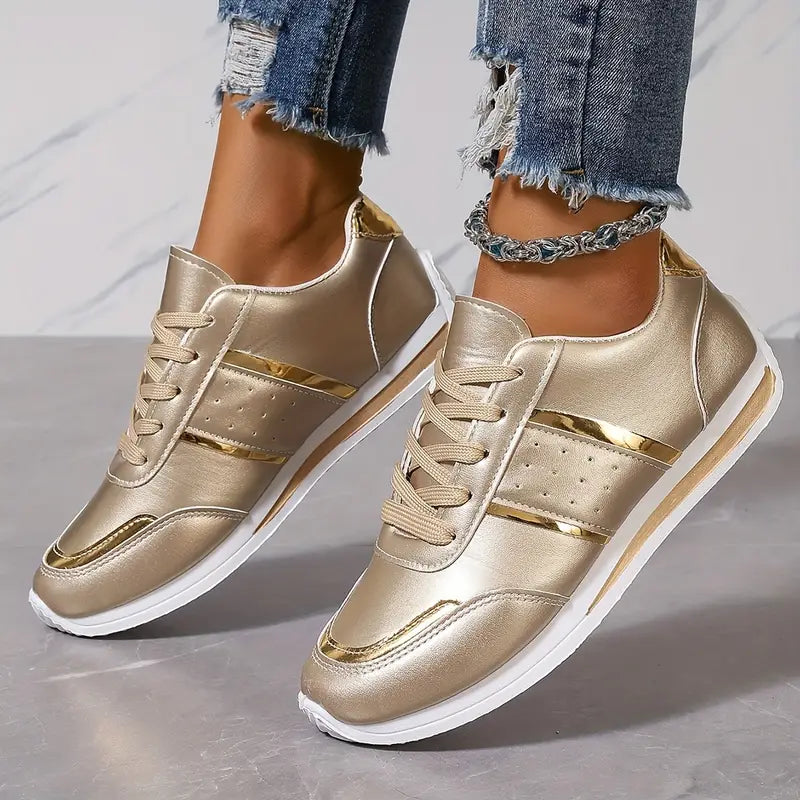 Women's Stylish and Elegant Lightweight Sneakers Lace-Up Shoes for All Seasons