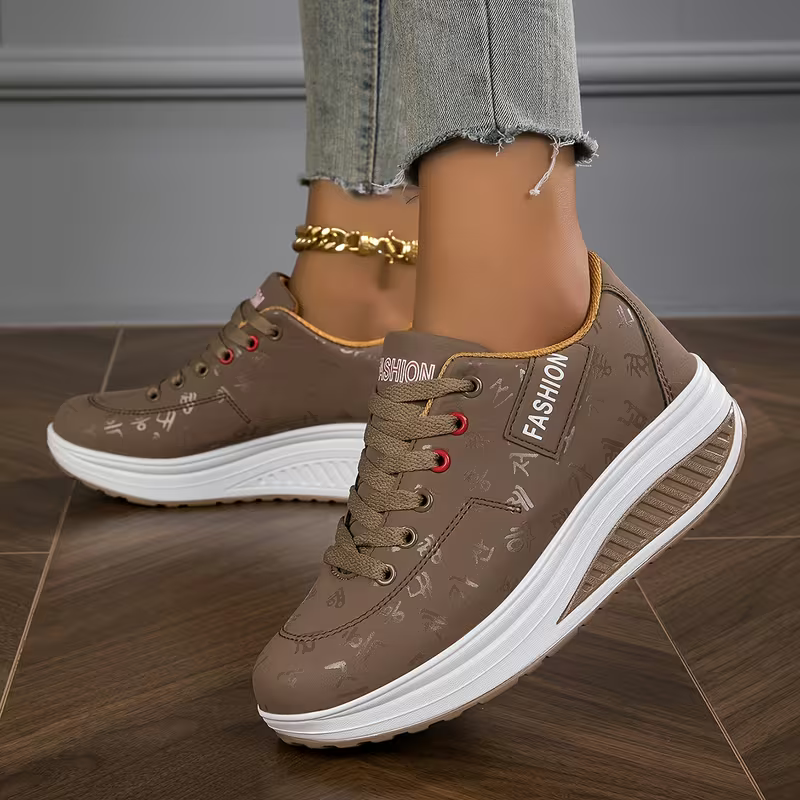 Women's Fashionable Platform Orthopedic Sneakers Slip-on Shoes