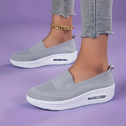 Women's Breathable Knit Slip-on Sneakers Casual Shoes