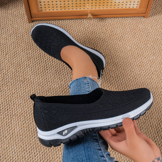 Women's Breathable Shock-absorbing Slip-On Sneakers for Hiking, Commuting, Sports, Daily Wear - Easy On/Off Design