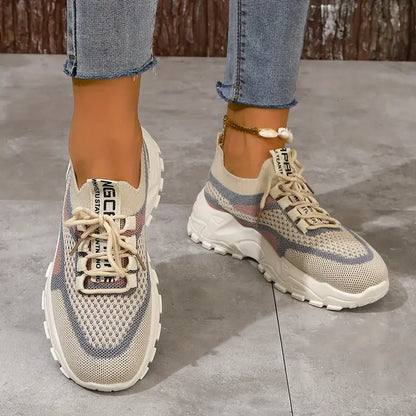 Women's Breathable Mesh Platform Sneakers