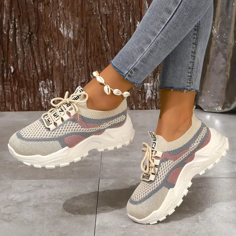Women's Breathable Mesh Platform Sneakers