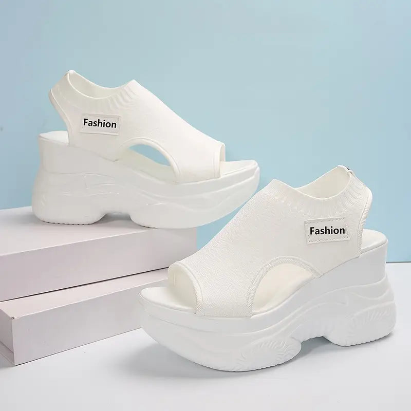 Women's Elastic Soft Sole Casual Platform Sandals Walking Shoes for Vacation
