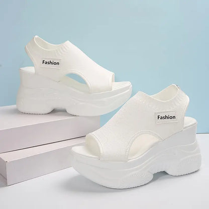 Women's Elastic Soft Sole Casual Platform Sandals Walking Shoes for Vacation