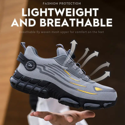 Men's Lightweight Breathable Arch Support All-Terrain Traction Tread Cushioned EVA Insole Sneakers Shoes
