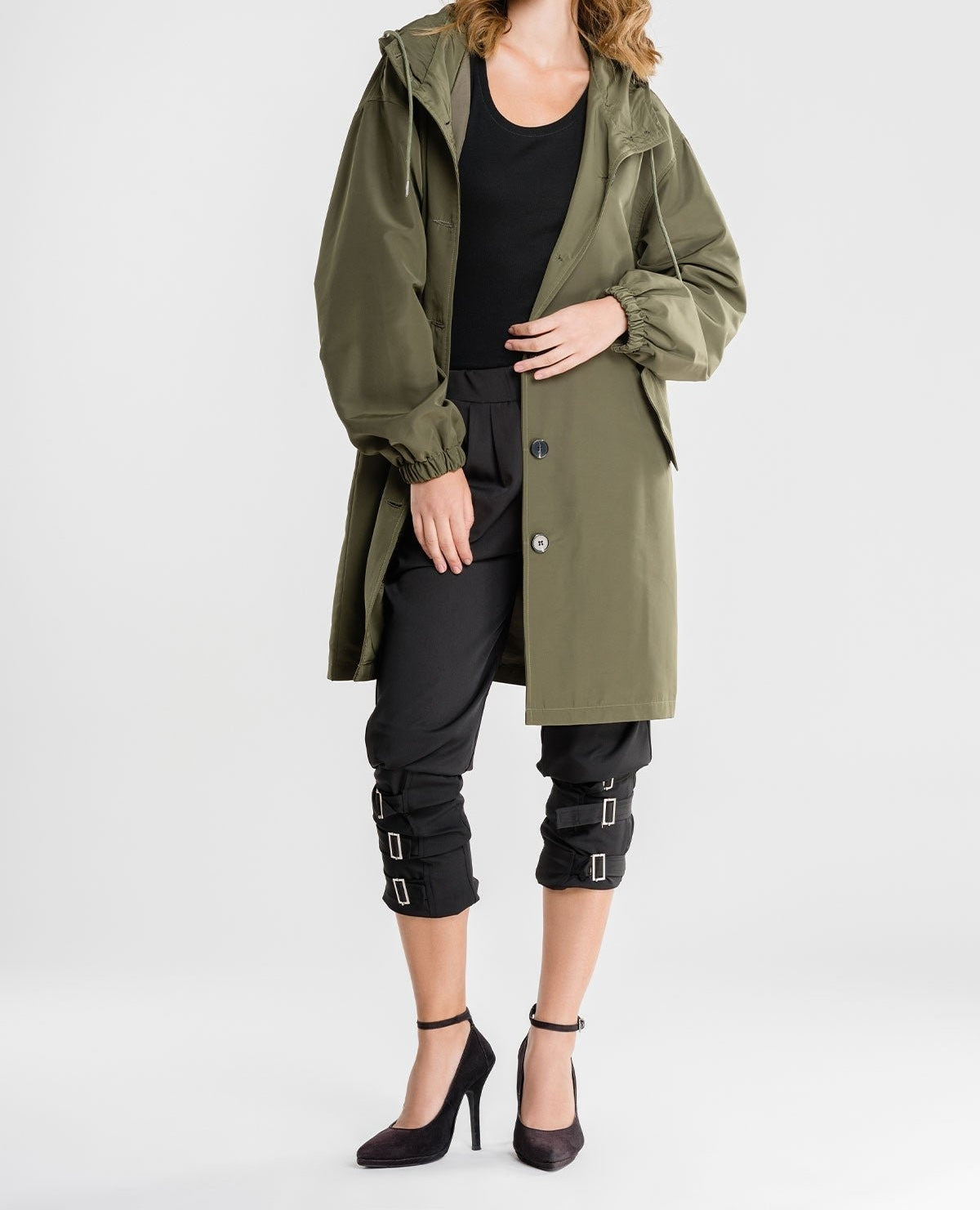 Water Resistant Oversized Hooded Windbreaker Rain Resistant Jacket