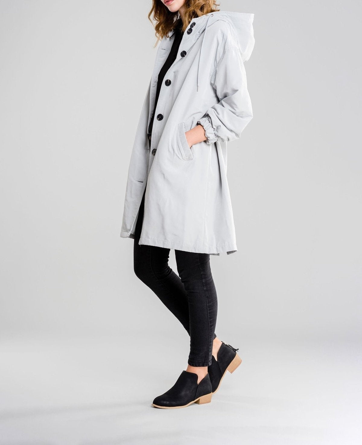 Water Resistant Oversized Hooded Windbreaker Rain Resistant Jacket