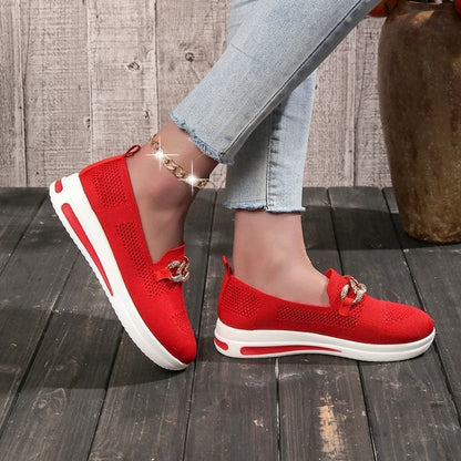 🔥Last Day 49% OFF - Women's Woven Breathable Casual Wedge Sneakers