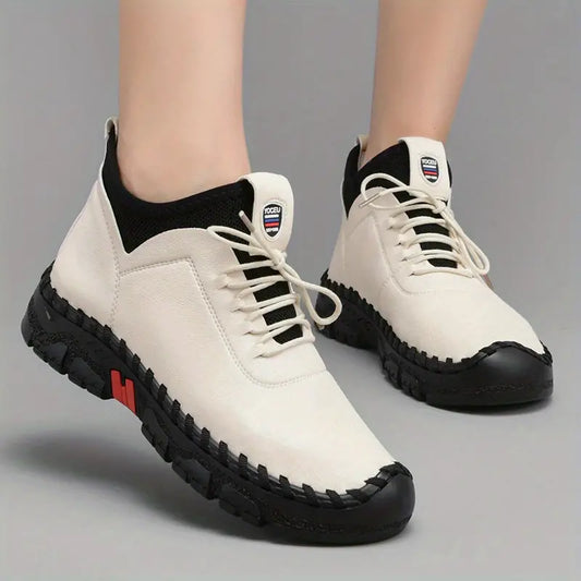 Women's Comfortable Waterproof Leather Sneaker Boots Shoes
