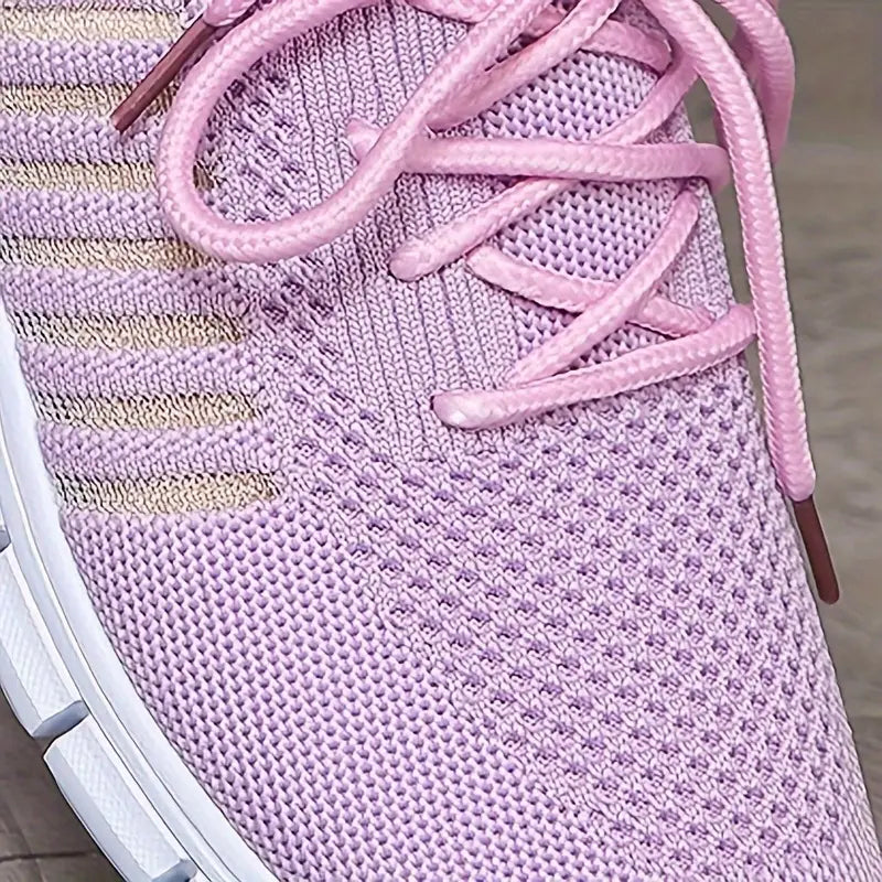Women's Solid Color Lightweight Breathable Mesh Sneakers Trainers