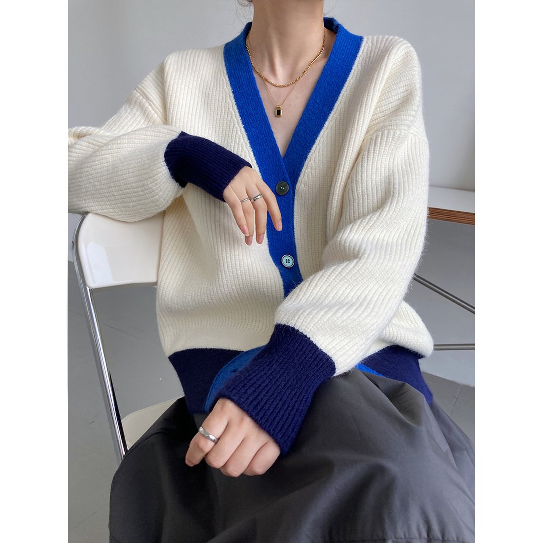 Loose Design Lazy Color Cardigan Sweater Coat