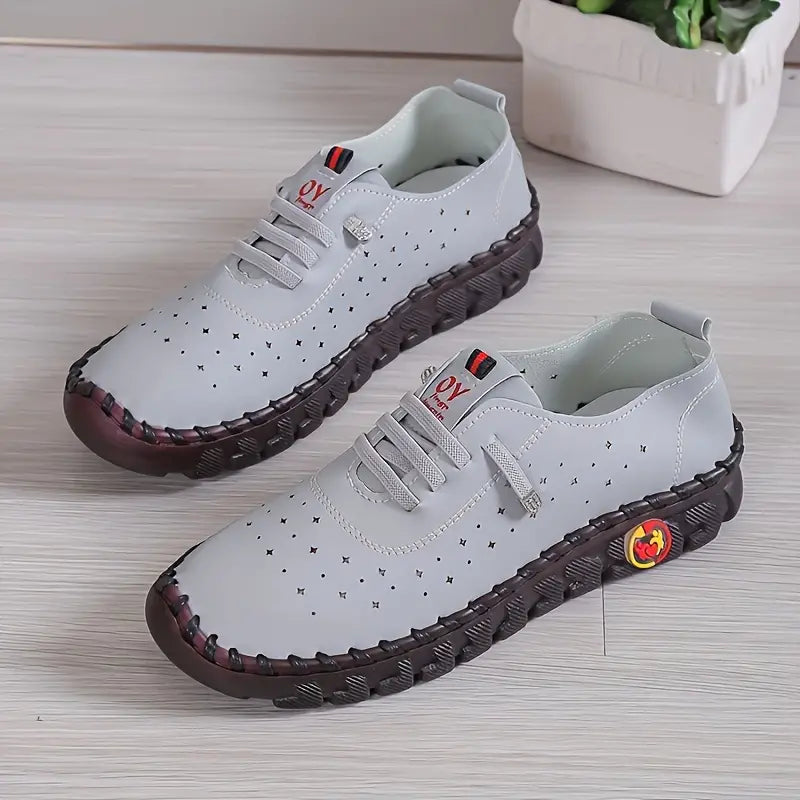 Women's Hollow Out Design Breathable Soft Sole Flat Shoes (🔥BUY 2 FREE SHIPPING)