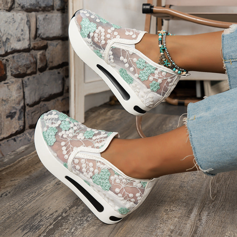 🔥Women's Stylish Floral Lace Platform Shoes Sandals Sneakers