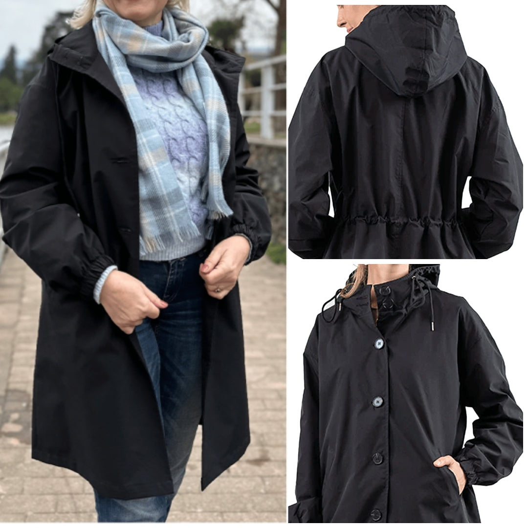 Water Resistant Oversized Hooded Windbreaker Rain Resistant Jacket