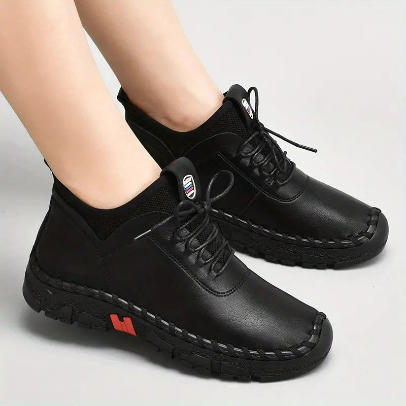 Women's Comfortable Waterproof Leather Sneaker Boots Shoes