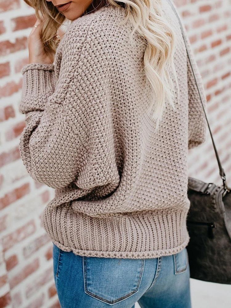 LOOSE KNIT V-NECK SWEATER