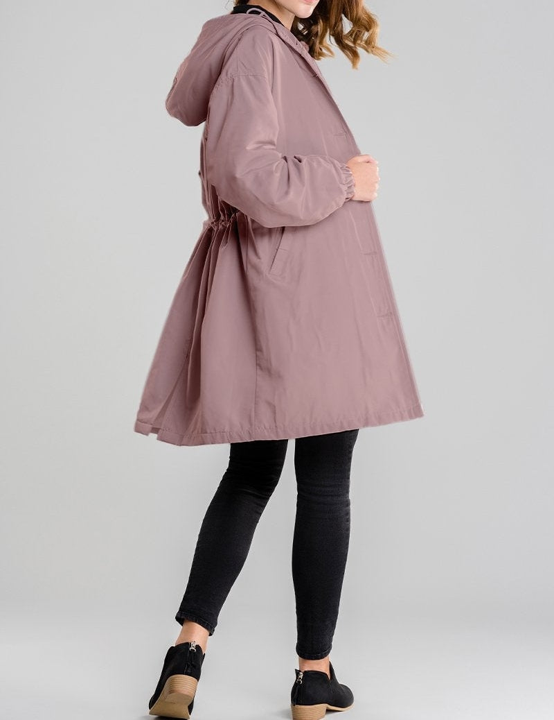 Water Resistant Oversized Hooded Windbreaker Rain Resistant Jacket