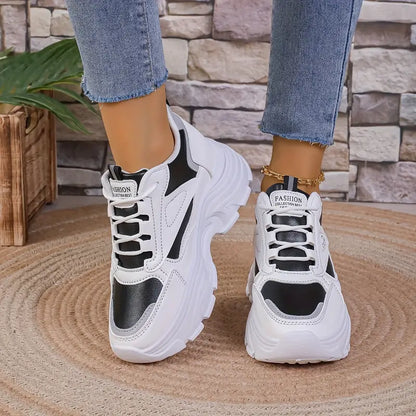 Women's Fashion Chunky Sneakers Trendy Wedge Sports Shoes