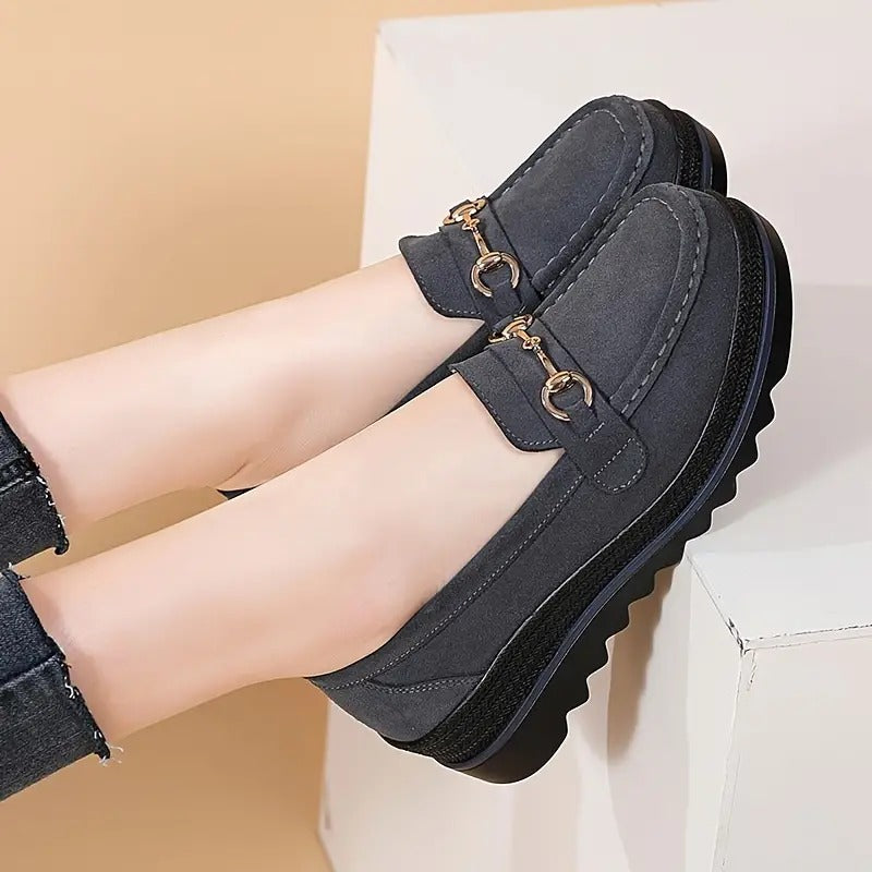 Women's Platform Metal Loafers