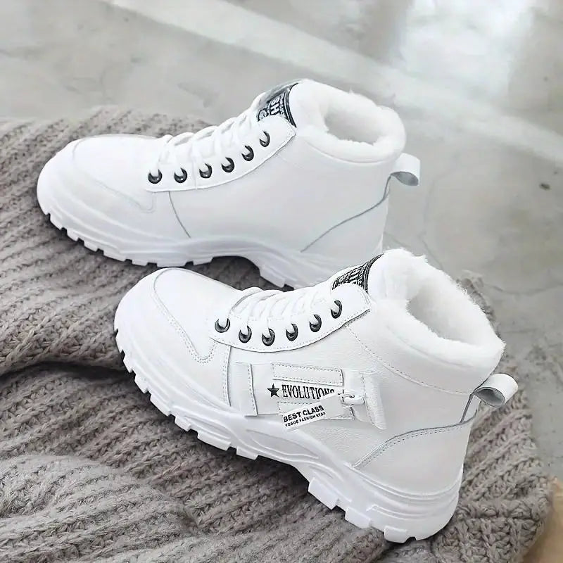 Women's Warm Plush Lined Sneakers Ankle Boots for Winter