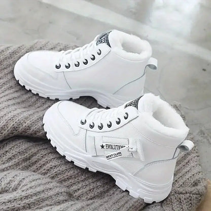 Women's Warm Plush Lined Sneakers Ankle Boots for Winter