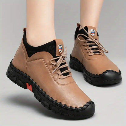 Women's Comfortable Waterproof Leather Sneaker Boots Shoes