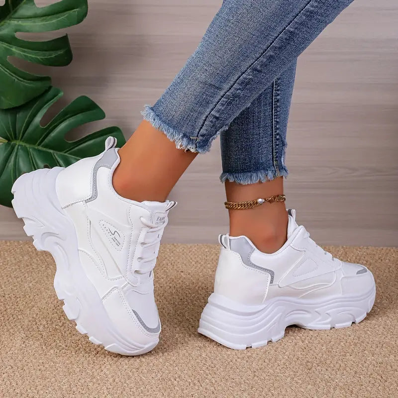 Women's Fashion Chunky Sneakers Trendy Wedge Sports Shoes
