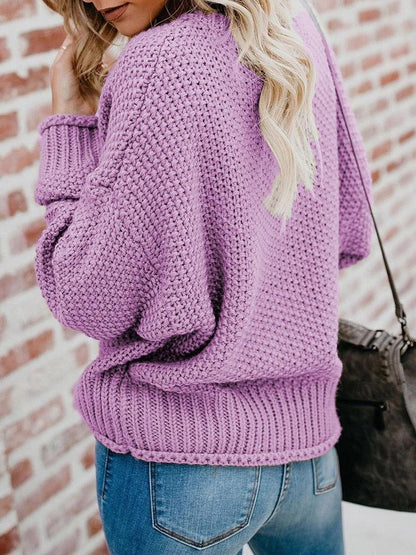 LOOSE KNIT V-NECK SWEATER